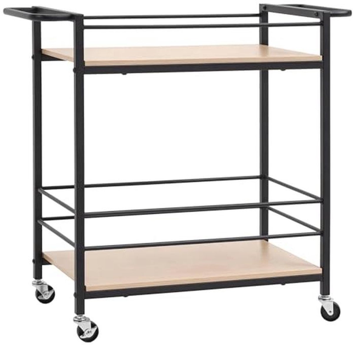 Keukenwagen met 2 niveaus, draagvermogen 60 kg, multifunctioneel en handig