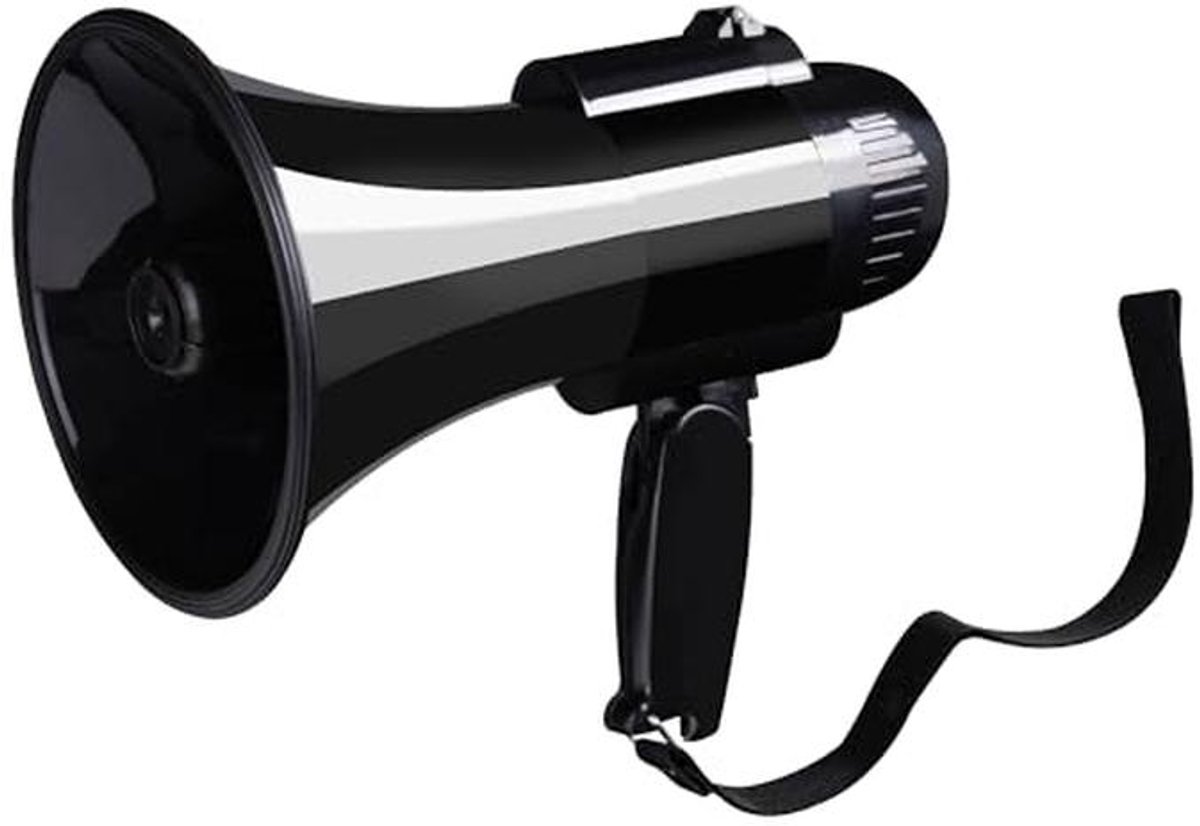 Draagbare Megafoon 20 Watt - Spreker met Sirene/Alarm en Volume Controle