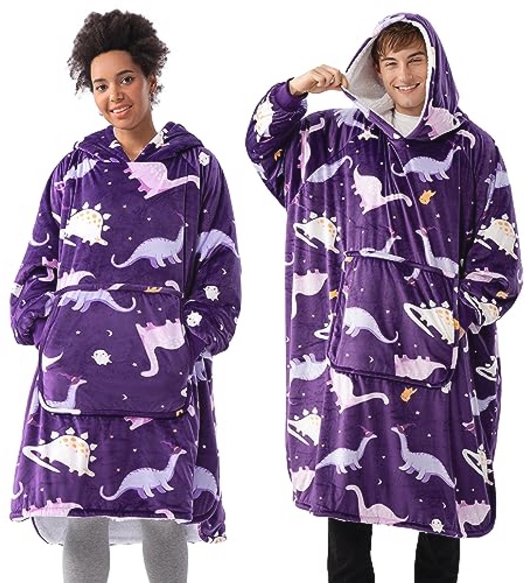Oversized Deken Hoodie met Sherpa Voering - Zacht & Warm voor Volwassenen en Tieners