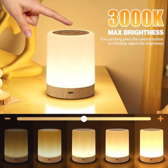Dimbare nachtkastlamp met 13 kleuren en afstandsbediening van Merkloos — afbeelding 4