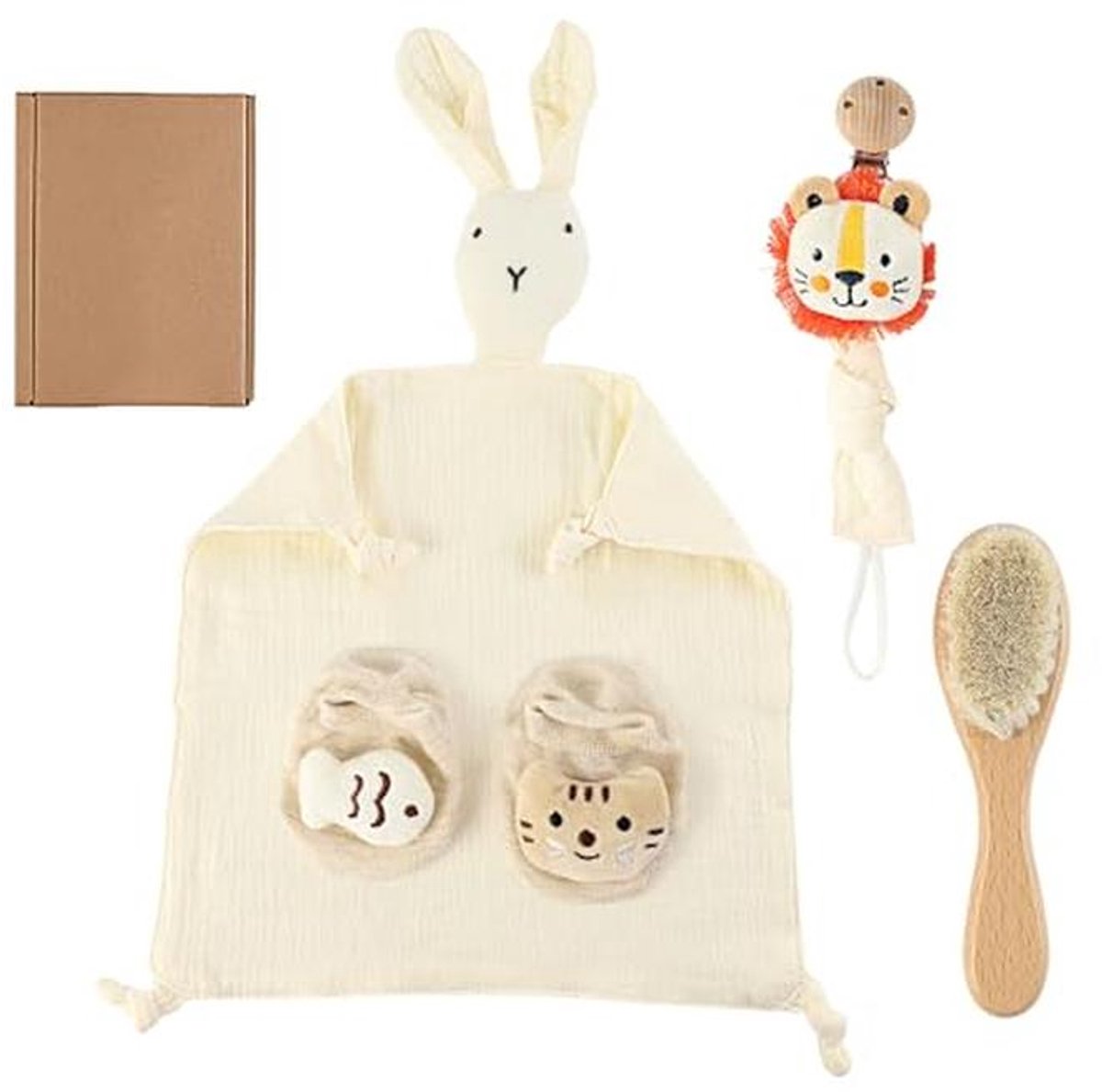 Doudou Geschenkset voor Baby's met Betoverende Dieren