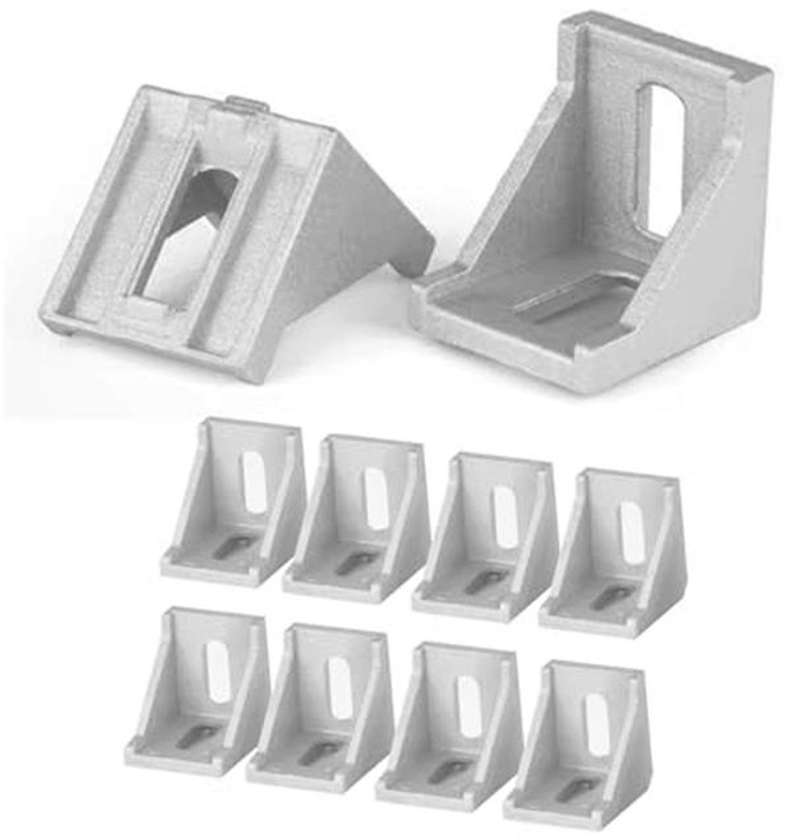 Aluminium Hoekverbinders 40 x 40 cm - Set van 8 - 90 Graden Montagemateriaal voor 3D Printers
