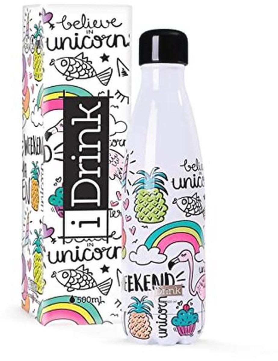 Thermo-waterfles 500 ml Dubbelwandig Staal Unicorn