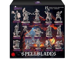 Spellblades miniaturen voor DND en rollenspellen - helden en NPC-figuren, ongelakt, schaal 28-32 mm