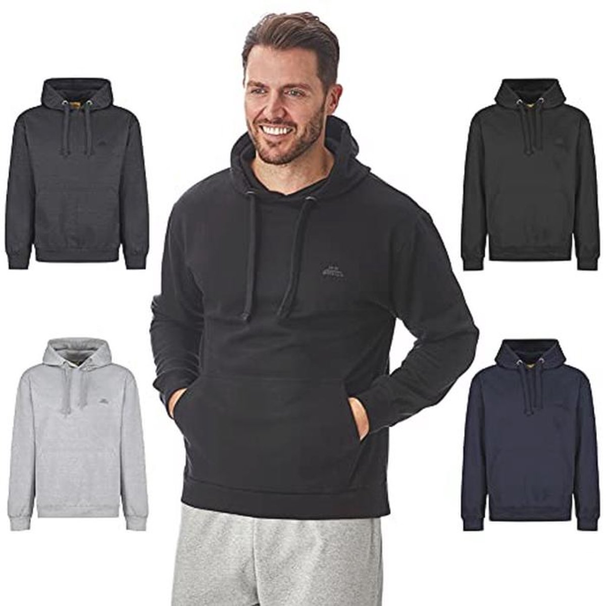 Zachte fleece trui met capuchon voor heren - milieuvriendelijk en comfortabel
