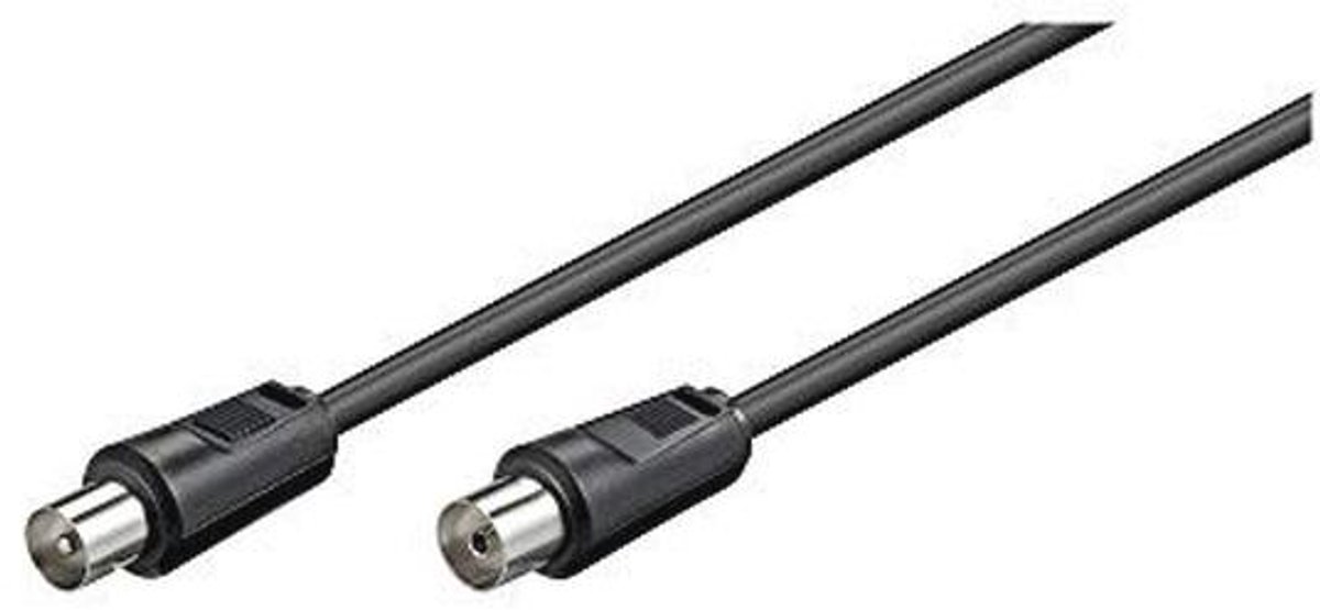 Coaxkabel voor TV en Radio - 2-voudig afgeschermd, 70 dB, 75 Ohm, 7,5 m