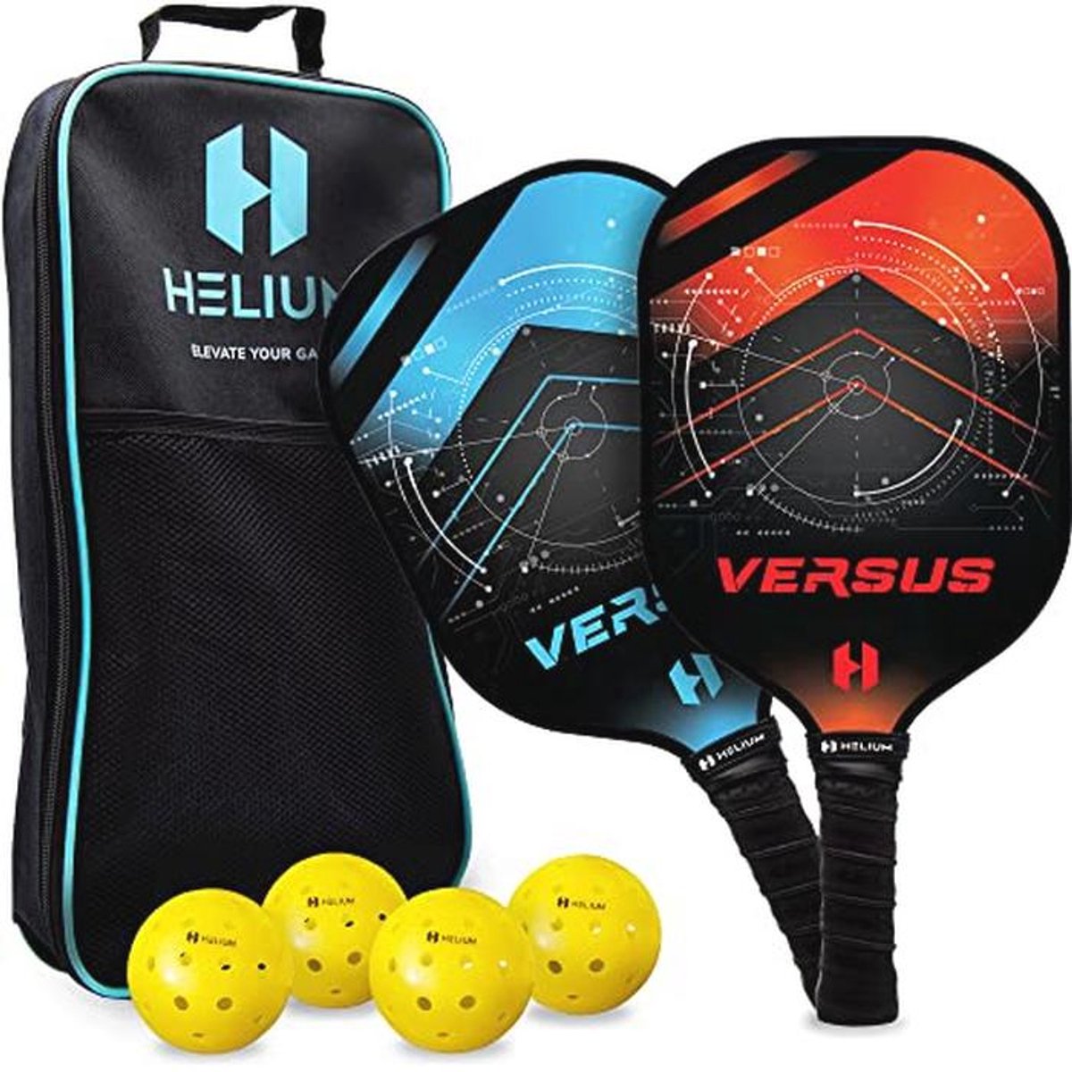 Pickleball set met honingraat peddels en sporttas - speelt sneller en comfortabeler