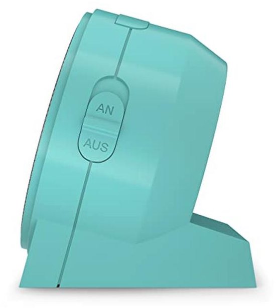 Geruisloze Kinderwekker met Snooze en Verlichting - Turquoise Tafelklok voor Jongens en Meisjes — afbeelding 4
