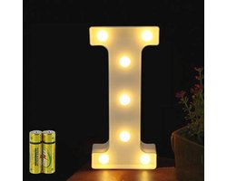 HONPHIER® Letter Lighting, Alphabet Lamp, LED Letter Lighting, Letter Light, Illuminated Letters, Night Lights, Decoration for Birthday Party, Wedding, Children's Room (I)