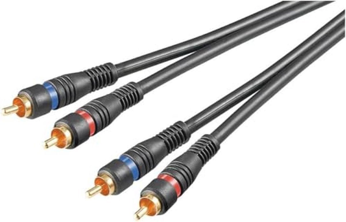 Stereo Audio Kabel RCA - Verguld Koper 0,20 Meter