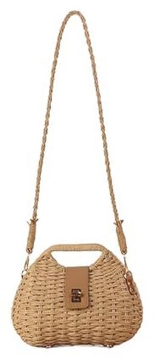 Woven Summer Beach Straw Bag for Women - Handcrafted Basket Purse