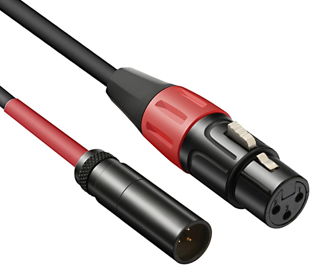 Mini XLR naar Standaard XLR Kabel (Vrouwelijk naar Mannelijk) voor Camera Audio
