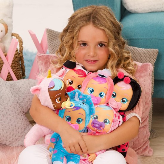 25 cm Cry Babies Tiny Cuddles Dotty babypop - echte tranen - zwart wit — afbeelding 3