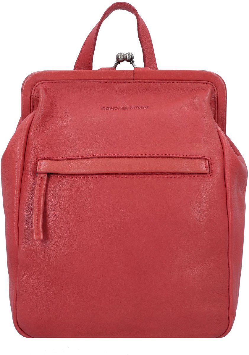 Greenburry Vintage washed Stad rugzak Leder 27 cm - bloodred