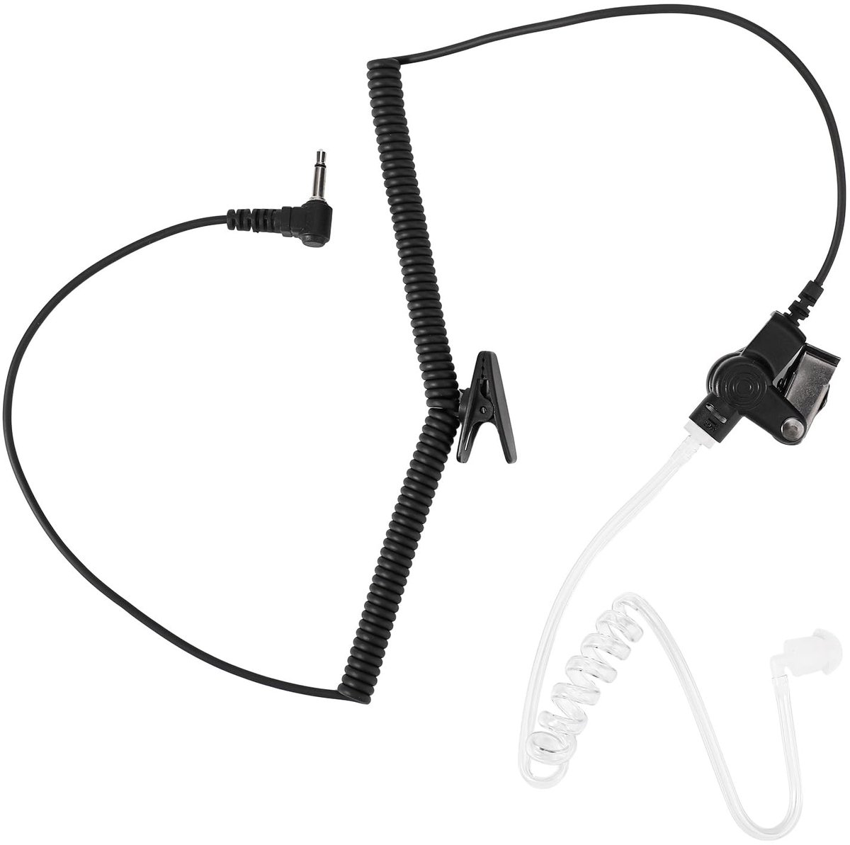 Alleen luisteroortelefoon, 3,5 mm akoestische buis oortelefoon compatibel met walkie-talkies luidspreker microfoon