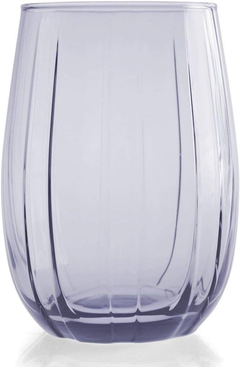 Violet glazen bekers set van 3, 38 cl