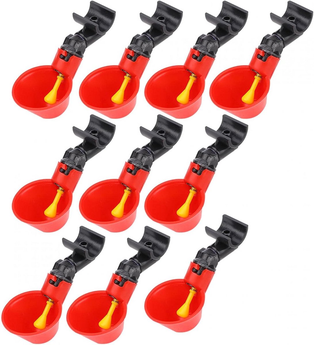 Automatische drinkkopjes voor kippen en pluimvee - 10 stuks - 6,5 cm