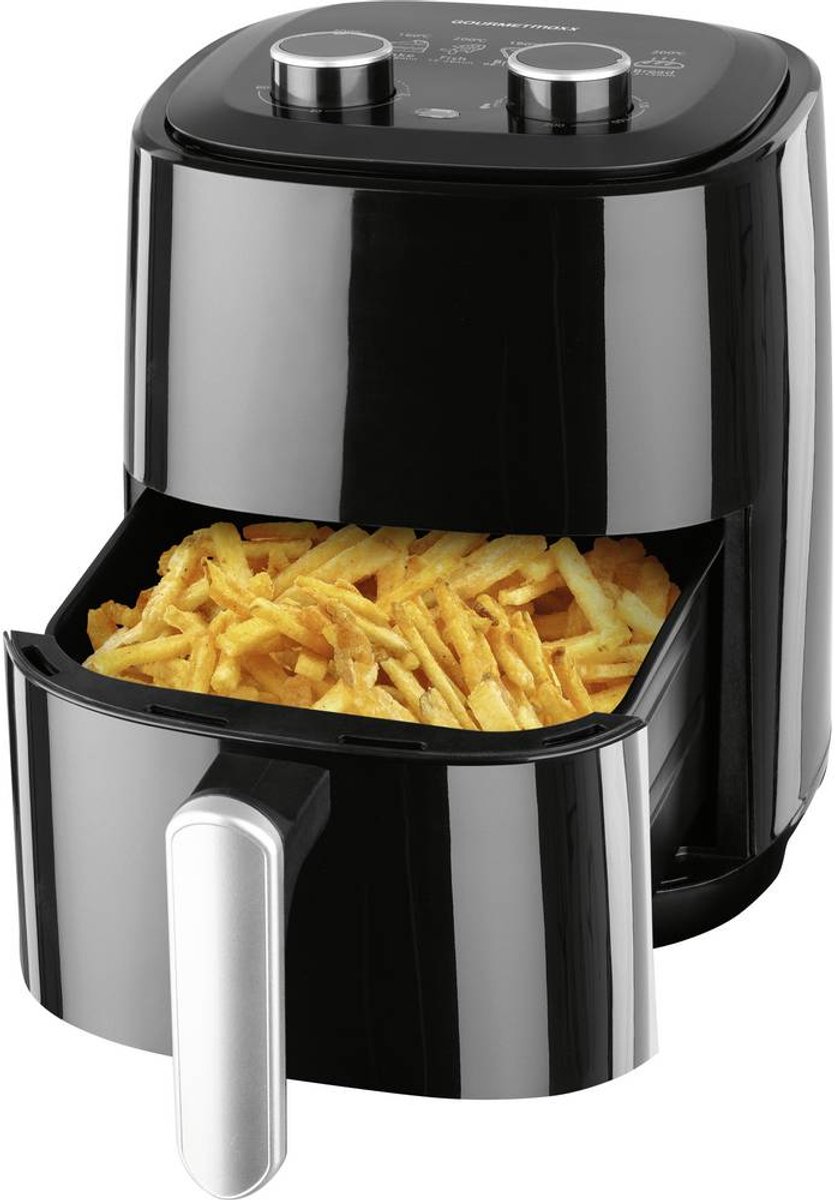 GourmetMaxx GOURMETmaxx Heißluft-Fritteuse Mechanisch 3,1l Airfryer 3.1 l 1350 W Zwart