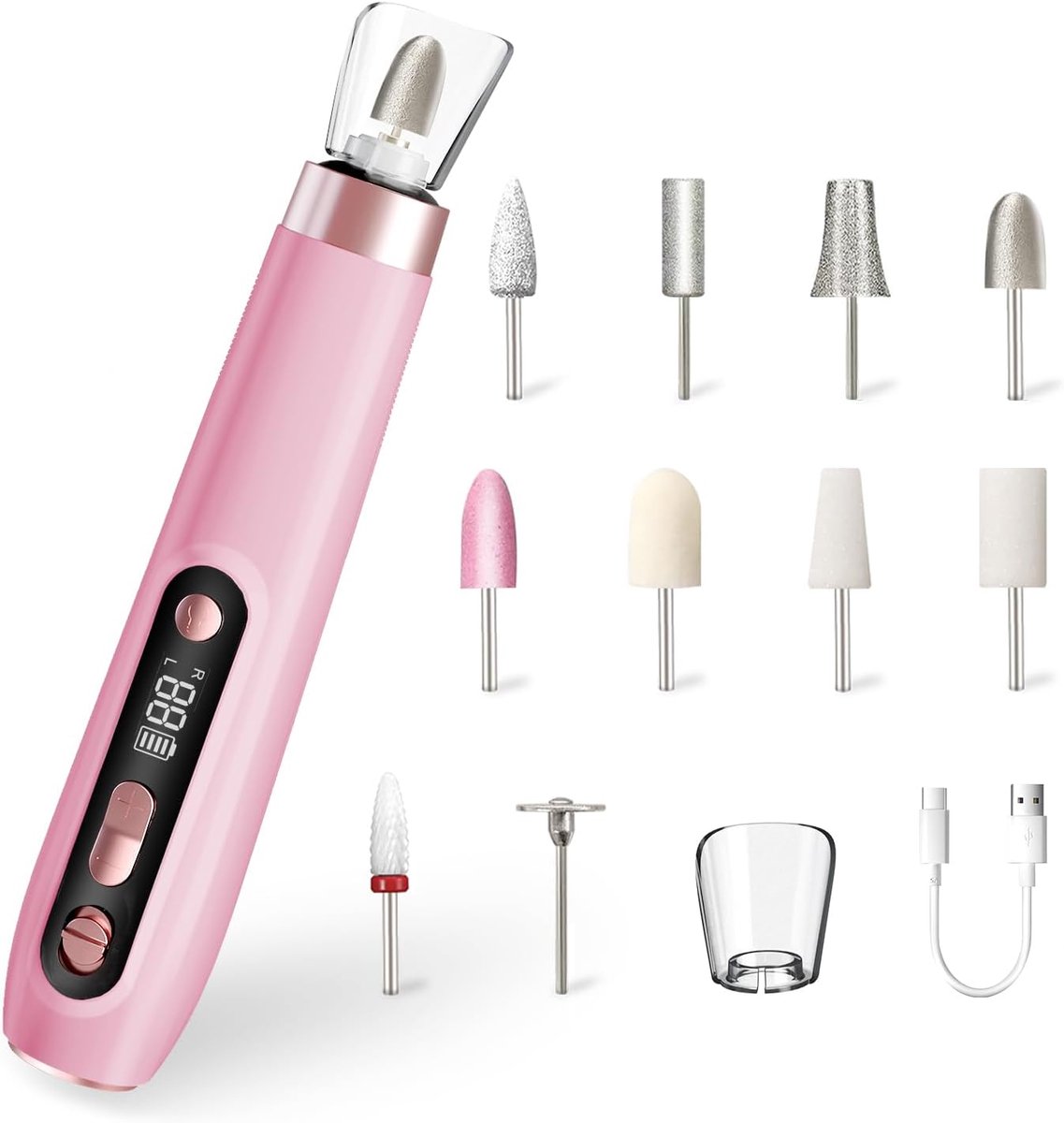 Professionele Draadloze Manicure- en Pedicureset met 10 Snelheden