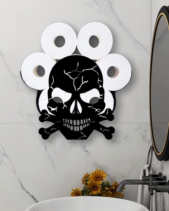 Wigag Teckel toiletpapierhouder voor 8 rollen, wandgemonteerde decoratieve opslag, boerderij badkamer unieke decoratie
