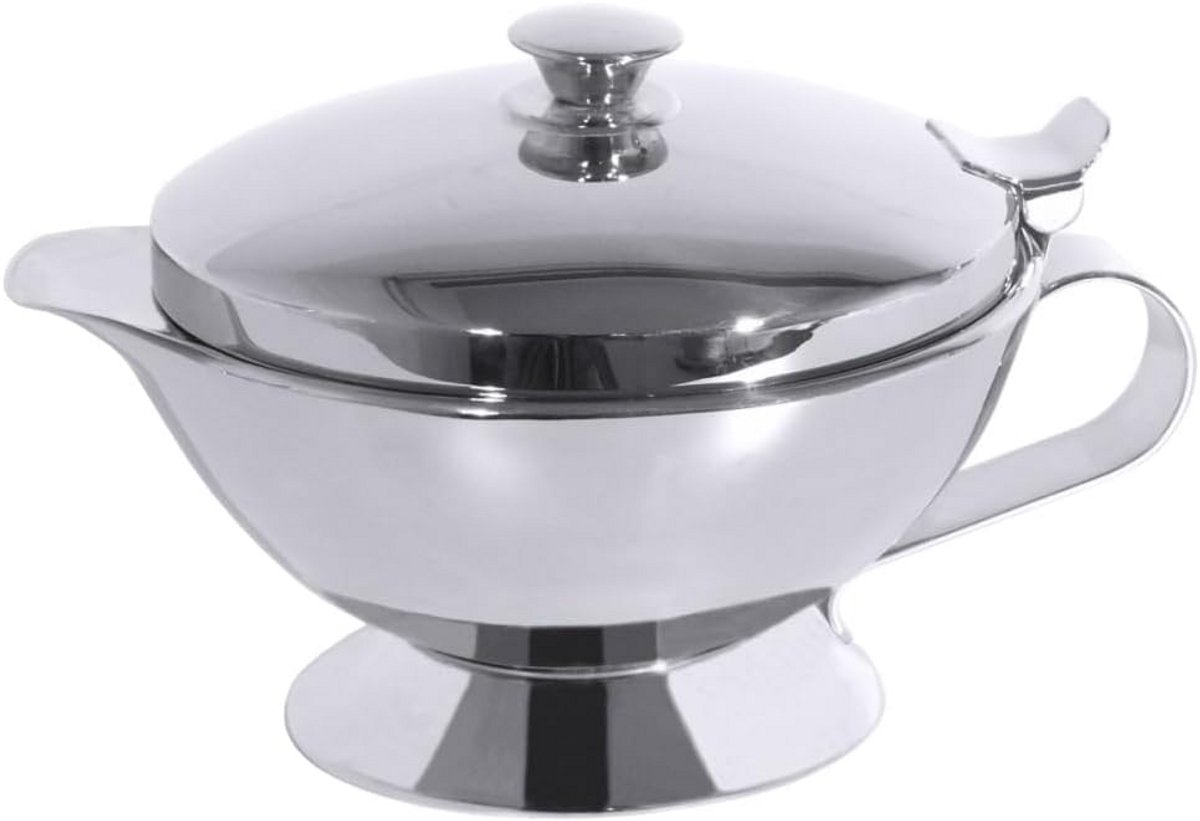 RVS Thermosaucière met Scharnierdeksel Dubbelwandig