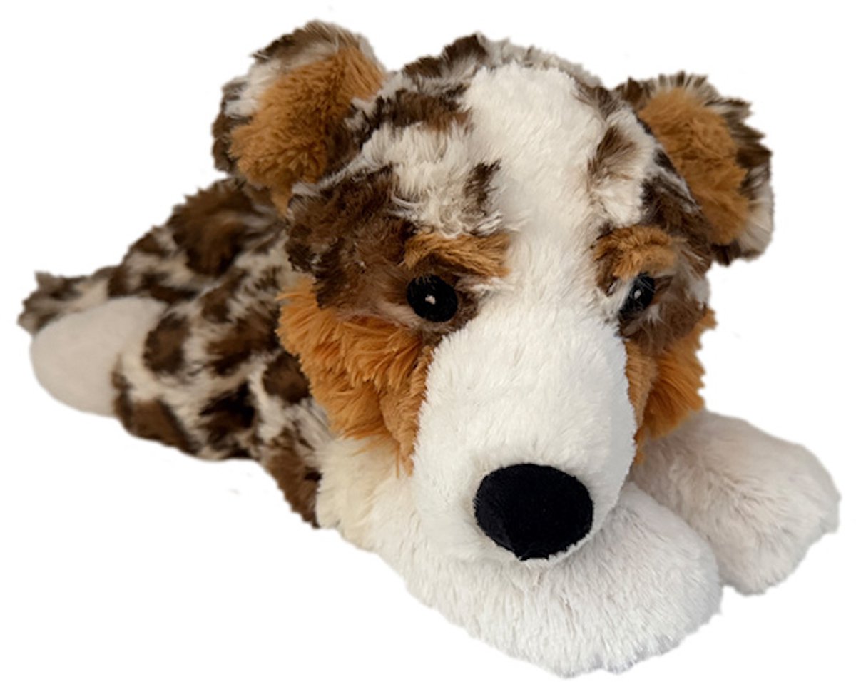 Habibi Plush warmteknuffel Australische Herder 32 cm - geschikt voor oven en magnetron - multi
