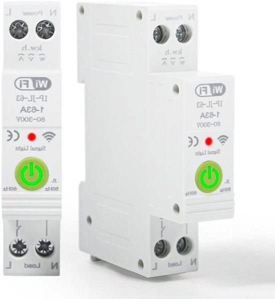 Automatische schakelaar 1P 63 A 230 VAC smart wifi intelligente