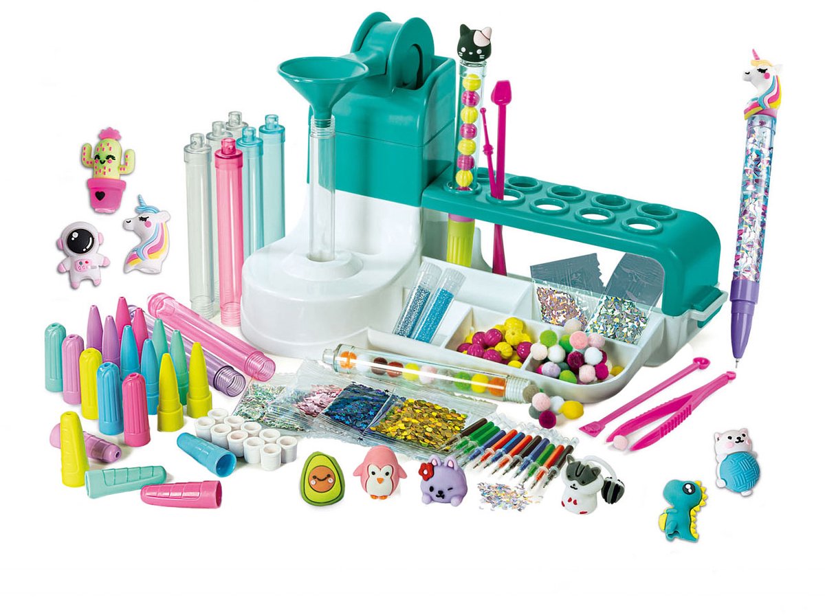 Clementoni iDea - Pennen Creatiestudio - Knutselpakket vol Accessoires - Kawaii Glitterpennen - Het Creatieve Cadeautje - Vanaf 6 jaar — afbeelding 8