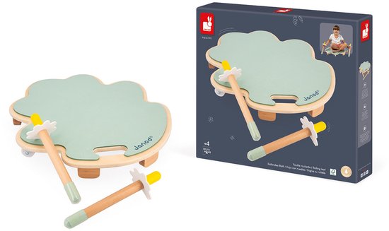 Janod Sweet Cocoon - Rijdend Blad - Het Eerste Skateboard Voor Kinderen - Inclusief 2 Houten Stokken Om Te Leren Sturen - Stimuleert Kinderen Om Evenwicht, Coördinatie En Beweging Te Leren - Geschikt Vanaf 4 Jaar van Janod — afbeelding 3