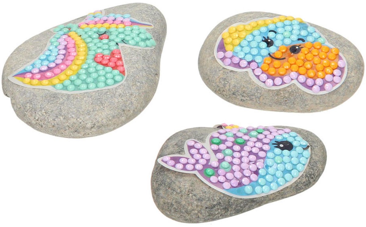 Grafix Diamond Painting & Rock Painting Set - Verrijk je Creativiteit met Betoverende Glinsterende Stenen - Voor jong en oud - Creatief speelgoed — afbeelding 5
