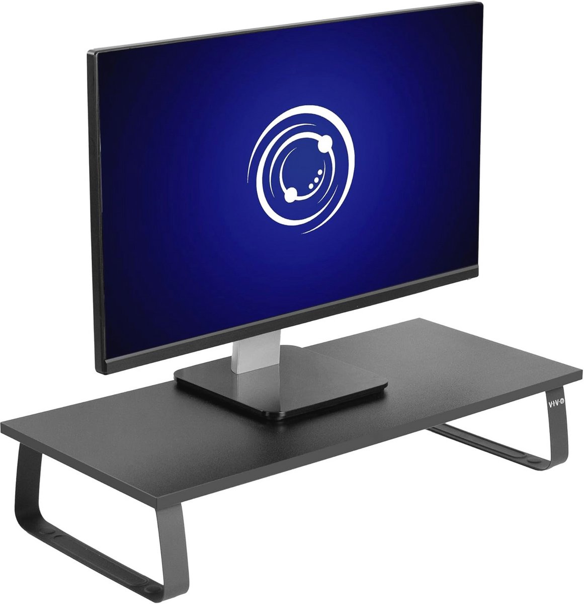 Ergonomische bureauverhoger voor monitor en laptop - Houten en stalen standaard