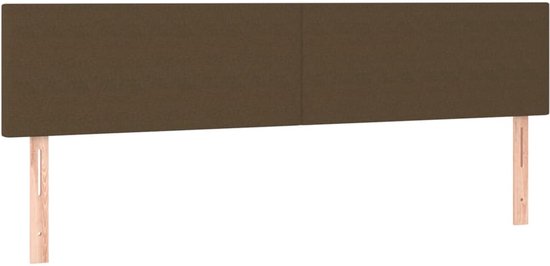 vidaXL Hoofdborden 2 st 100x5x78/88 cm stof donkergrijs, hoofdeinde, houten hoofdeinde, bedonderdeel, houten hoofdbord, slaapkamermeubel