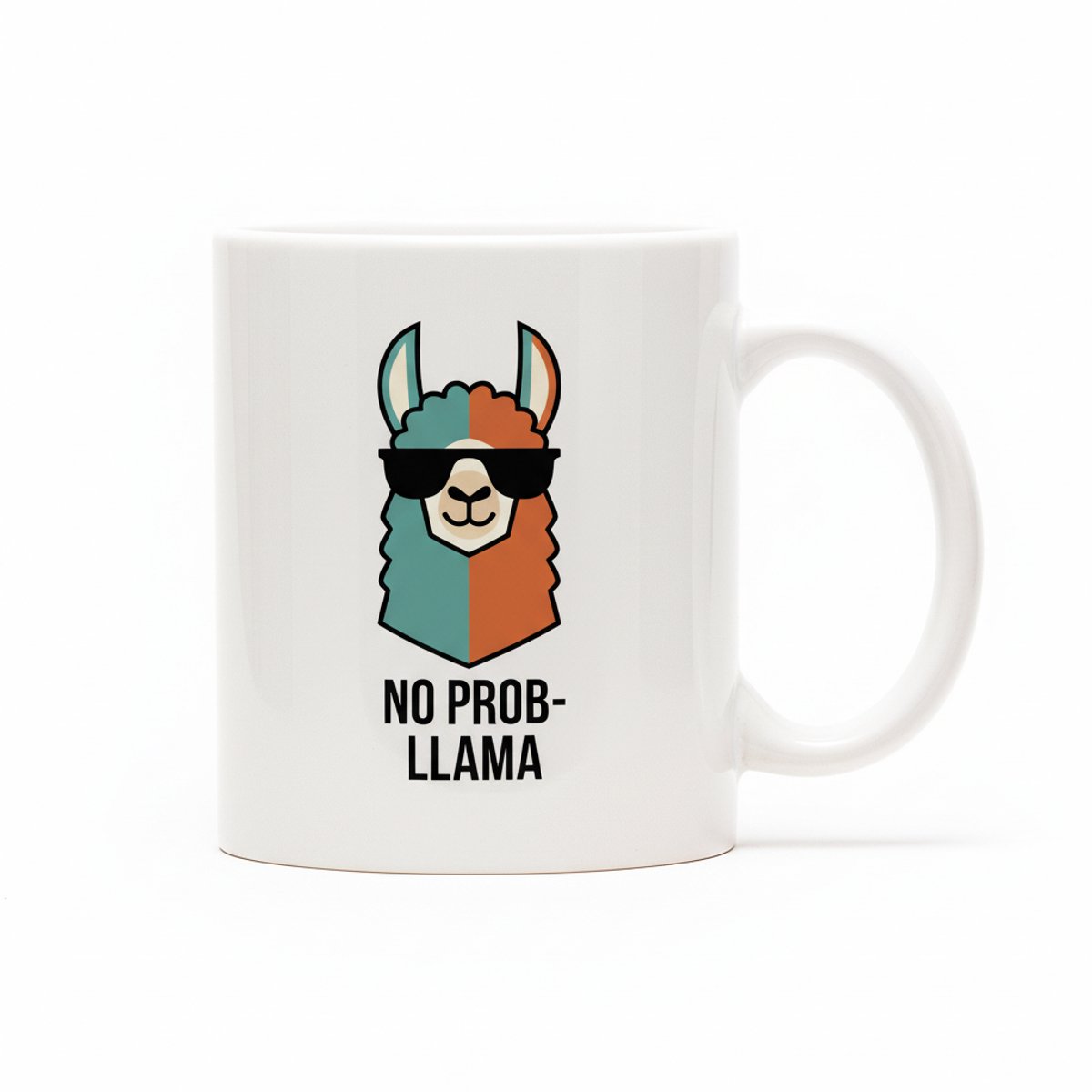 No Prob-llama Mok – Grappig Lama Design – Schattige Dierenhumor Koffiemok 330 ml