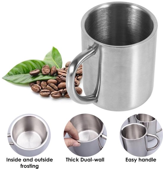 Ynkkvre - Mok - Koffiemok - Coffee Cup - Beker - Reisbeker - Dubbelwandig - 400ml - 2-Pack - Vaatwasserbestendig — afbeelding 4