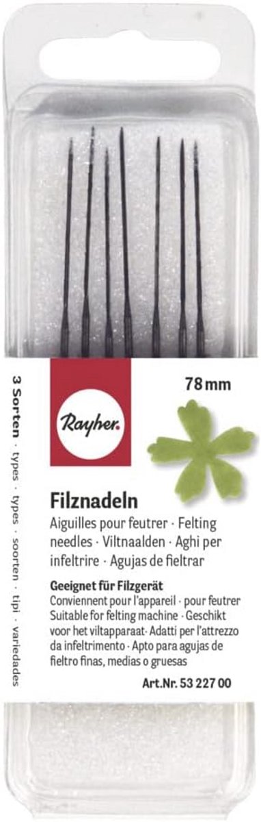 Viltnaalden Set van 7 Stuks, 78 mm - Perfect voor Creatief Vormen, Knutselen en Handwerk