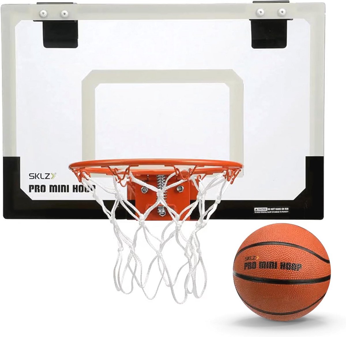 Mini Basketbal Hoop voor Binnen - 45 cm Metaal met Rubberen Bal