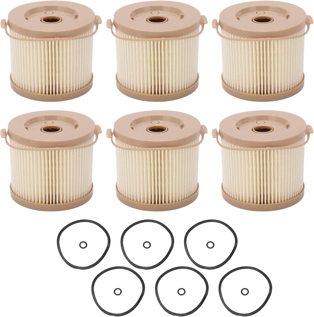 Oil Water Separator Filter - 6Pcs Fuel Filter Water Separator - Kit Replacement voor RACOR 2010PM-OR 500FG