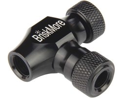 BriskMore CO2-inflator of 12 stuks X 16g CO2-cartridges voor fietsbanden, compatibel met Presta- en Schrader-ventiel, fietspomp voor berg- en racefietsen, inclusief geïsoleerde hoes