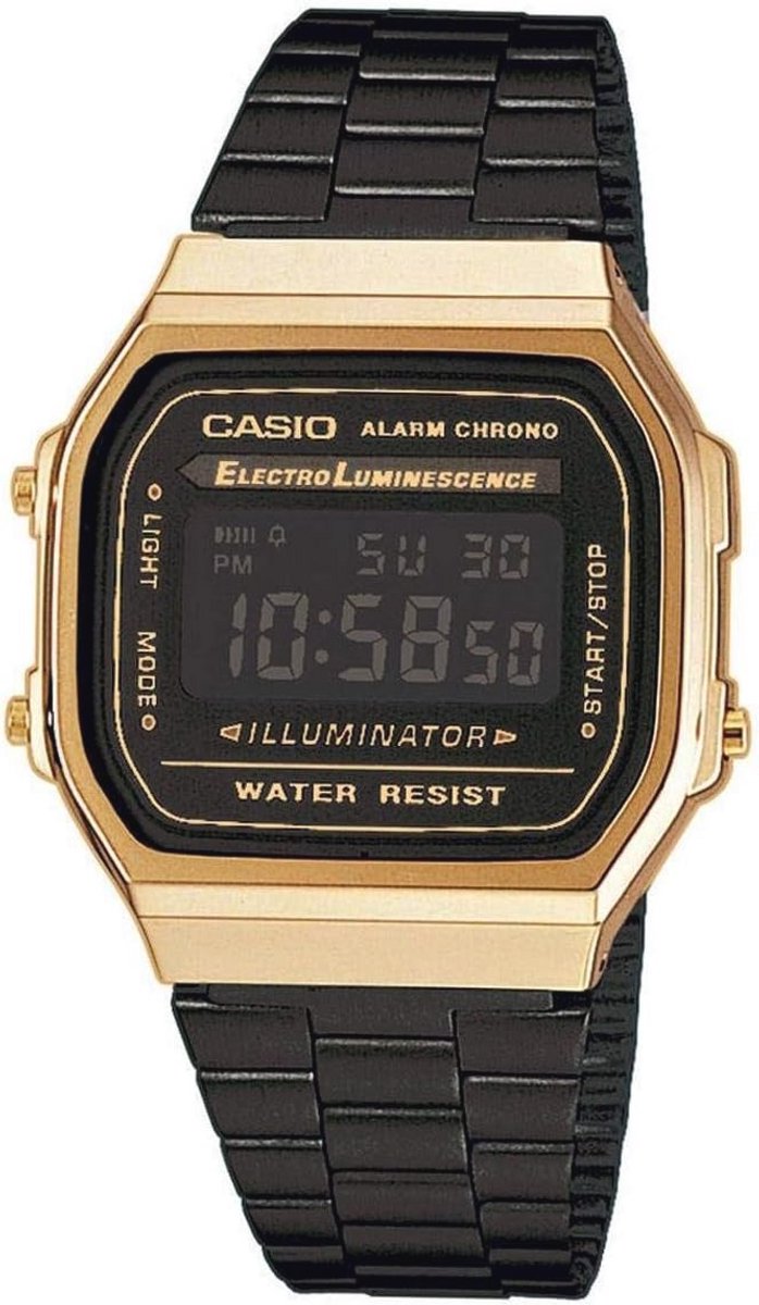 Casio Horloge A168WEGB-1BEF, Zwart, één maat