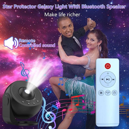 360° Roterende Mistlamp Sterrenhemel Projector - 13-in-1 Nachtlampje voor Kinderen en Volwassenen van Merkloos — afbeelding 5