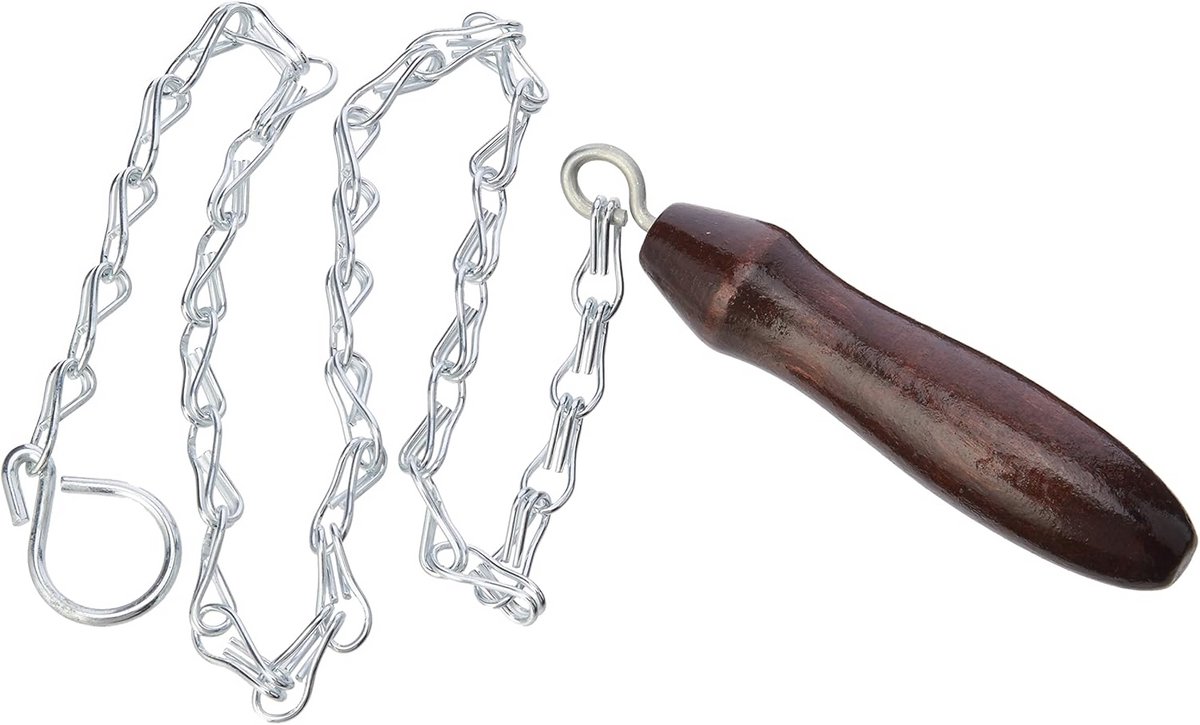Hoge Niveau WC Cisterne Chain Trek met Houten Handvat - 12 inch