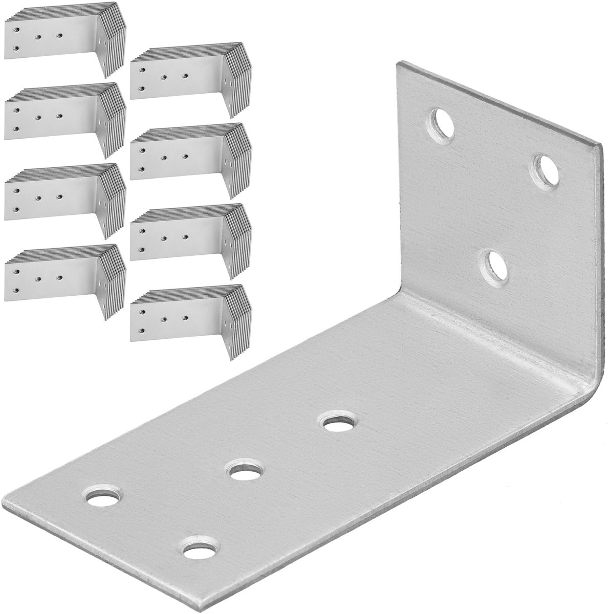 Kotarbau - Stalen Bouwaansluiting - 40x80x40 MM - Roestvrijstaal - Gegalvaniseerd - Zestig Stuks