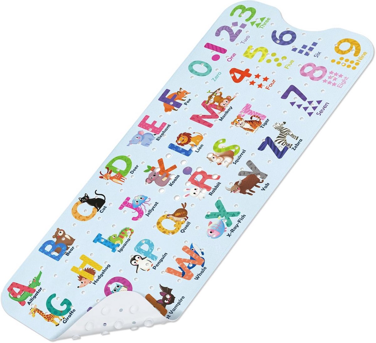 Antislip Babybadmat voor Badkuip - 100 x 40 cm Extra Lange Badmat voor Kinderen, Machinewasbaar met Zuignappen