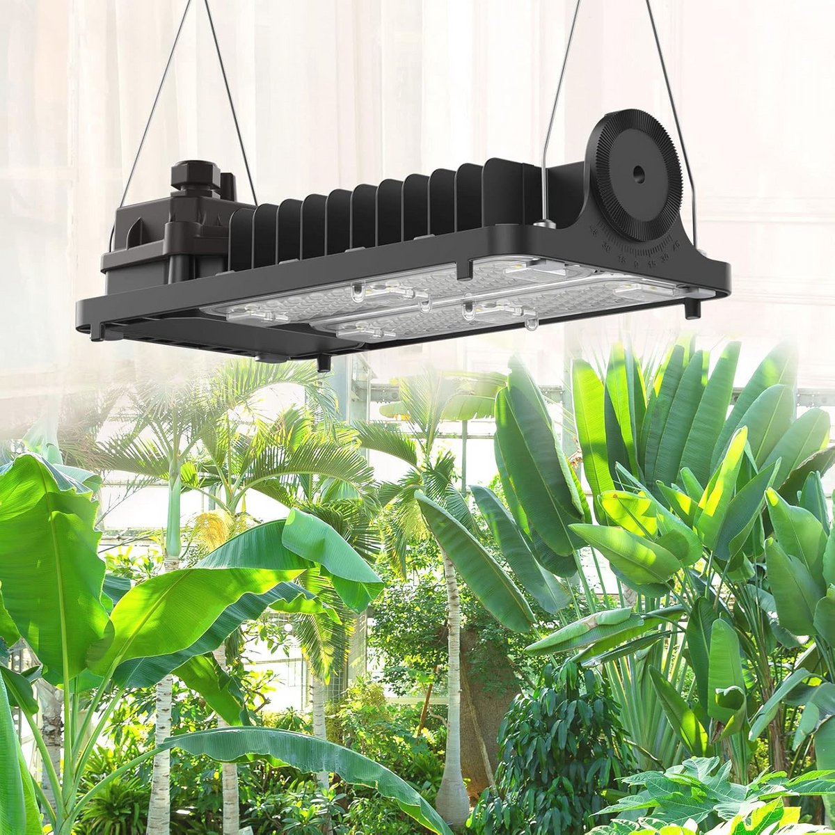 Dimbare LED Groei Lamp voor Kamerplanten - Volledig Spectrum 1000W Equivalent 2x4ft Dekking - Energiebesparend Plant Licht met Optische Lens