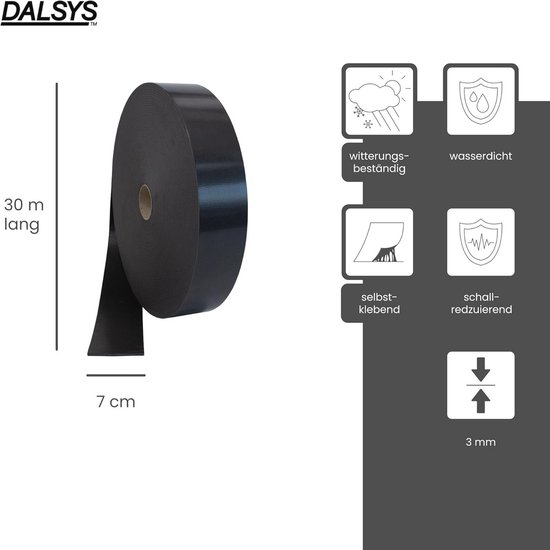 Dalsys 30m Scheidingswandtape, afplakband voor houten