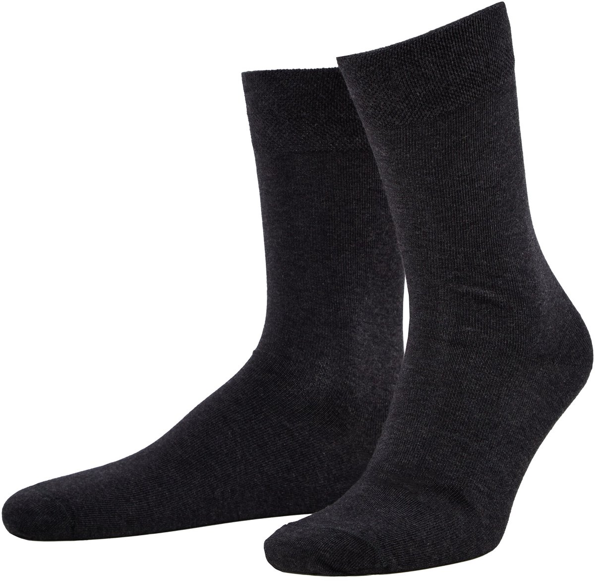 JP 1880 - Heren - Sokken 2 paar comfortabele boorden - Antraciet - Maat 51+