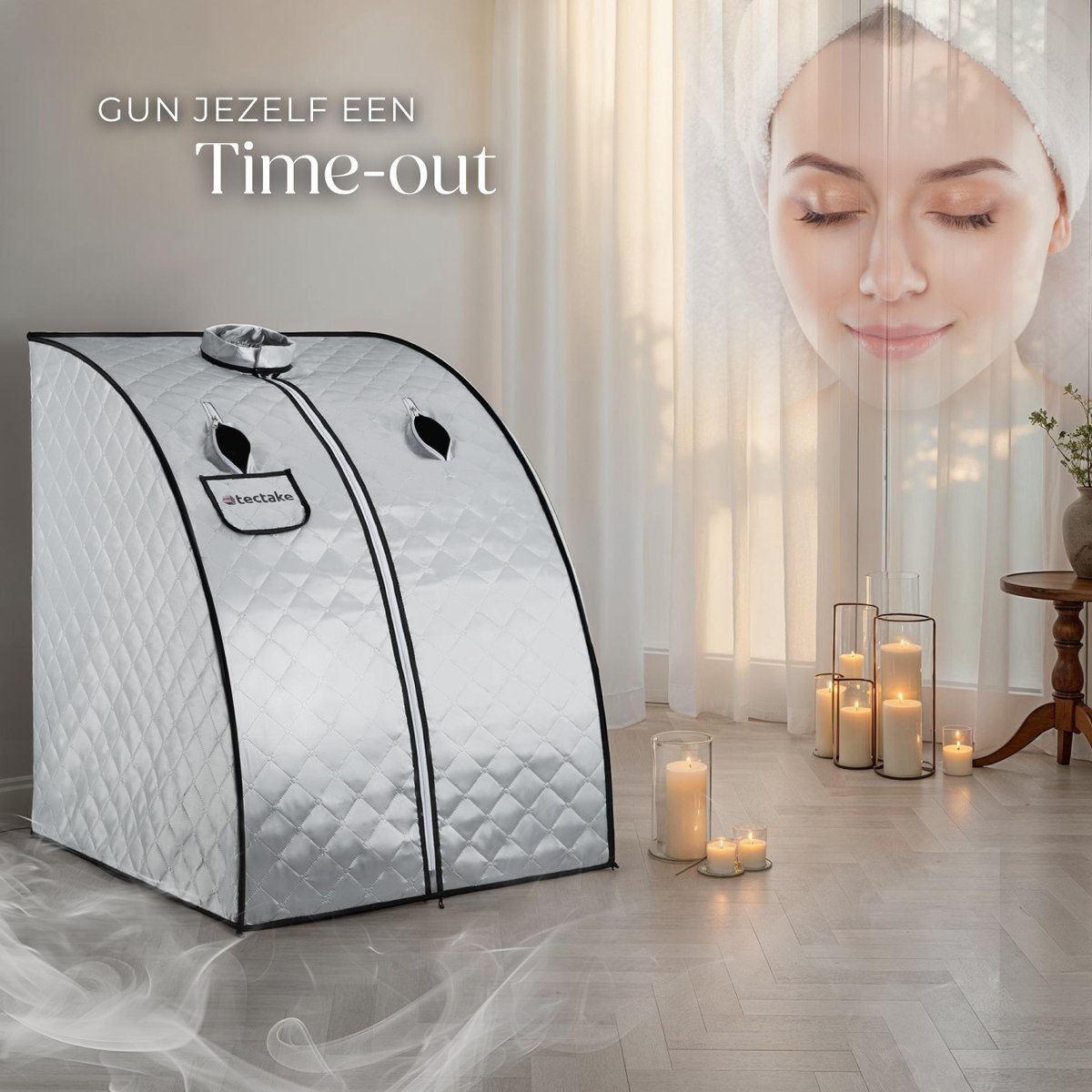 tectake ThermaLuxe II - Draagbare Stoomsauna, 15 Tempstanden thumbnail 3