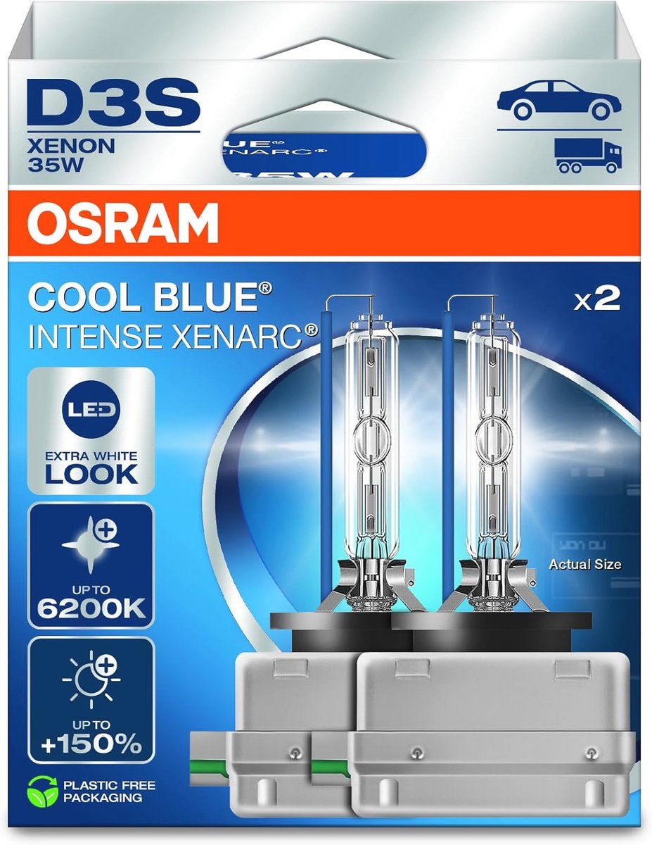 Xenonkoplamp D3S met 150% meer helderheid en 6200K kleurtemperatuur