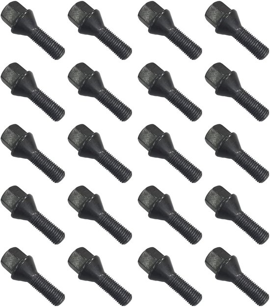 EFUTURETIME 4 x wielbouten M14 x 1,5 mm wielbouten met een wielborgmoer