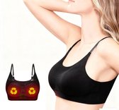 Massage beha - thermo massage beha - intelligente verwarming kalmerende buste, oplaadbare borstvergroting massage beha - zwart wordt geleverd met speciale lingerie